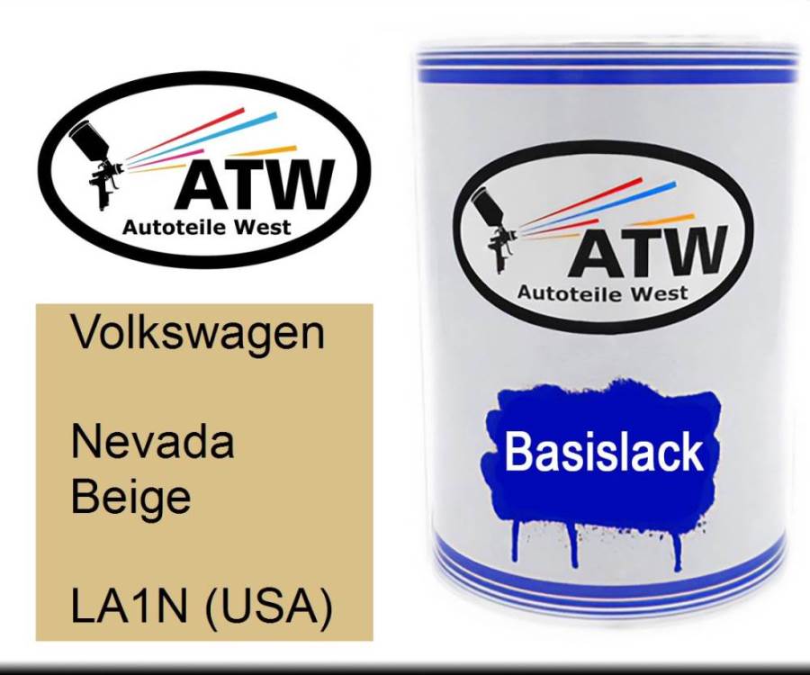 Volkswagen, Nevada Beige, LA1N (USA): 500ml Lackdose, von ATW Autoteile West.